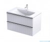 Oristo Etna szafka podumywalkowa wisząca Ryflowana 80x50x45 biały mat OR52-SD2S-80-2R
